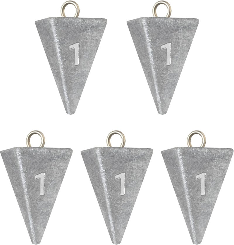 BLUEWING Pyramid Sinkers Lead Fishing Weights 1oz,2oz,3oz,5oz,8oz,10oz,12oz,16oz,32oz for Saltwater - Image 1